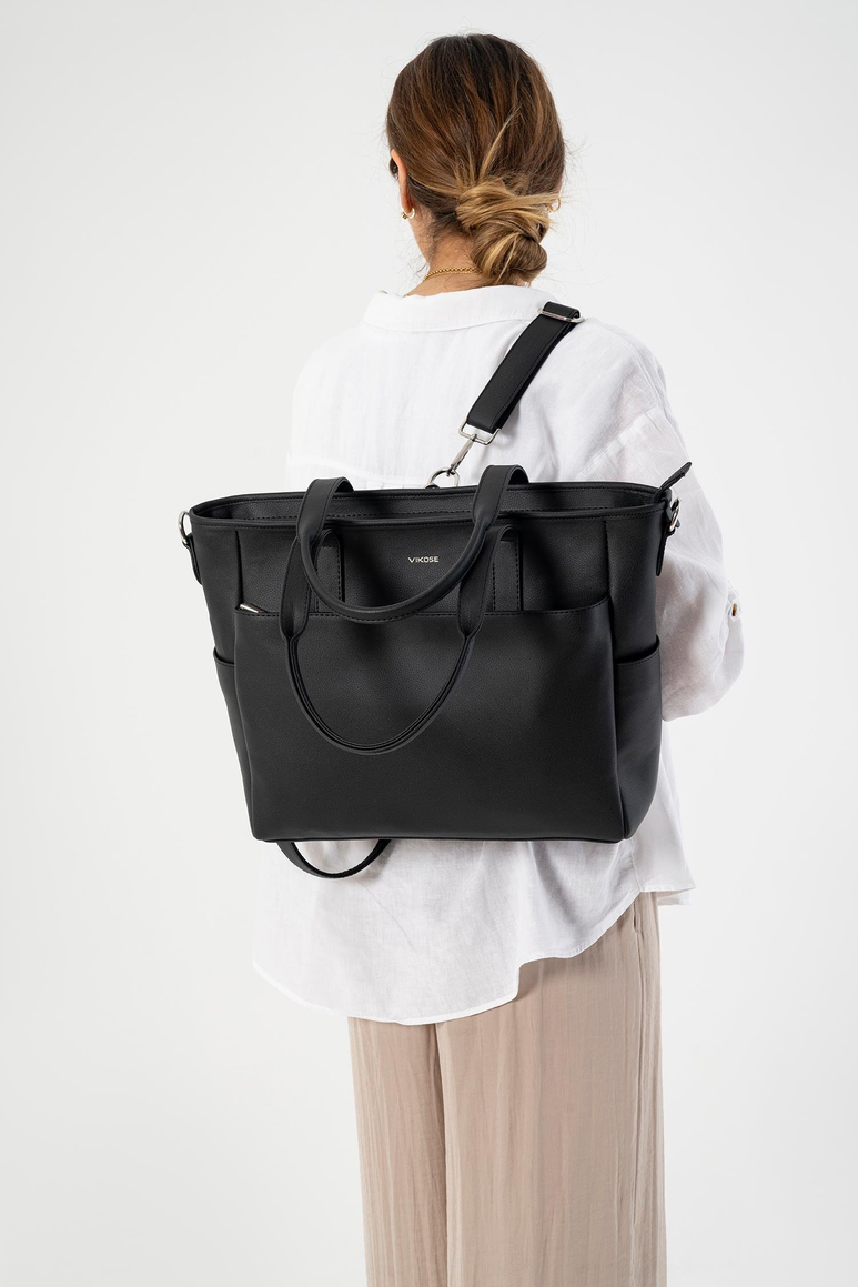 Luna Bebek Bakım Tote Omuz Çantası Seti (Vegan Deri)