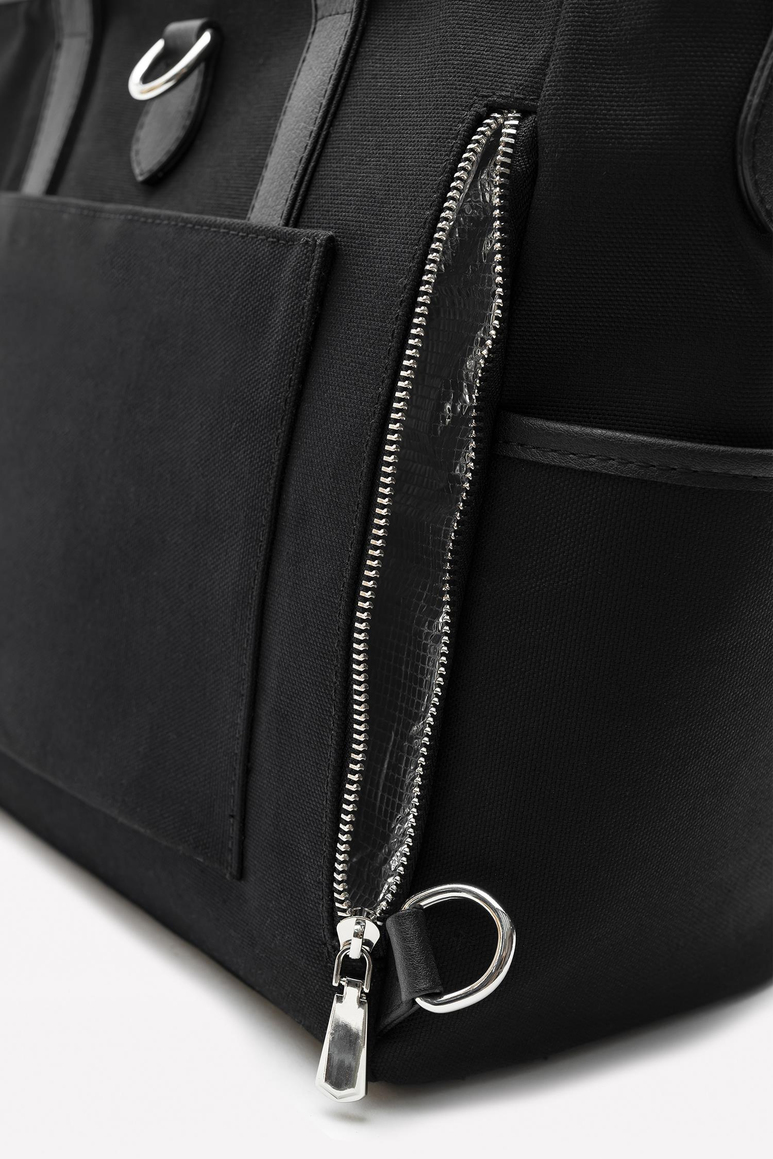 Luna Bebek Bakım Tote Omuz Çantası Seti (Kanvas Kumaş)