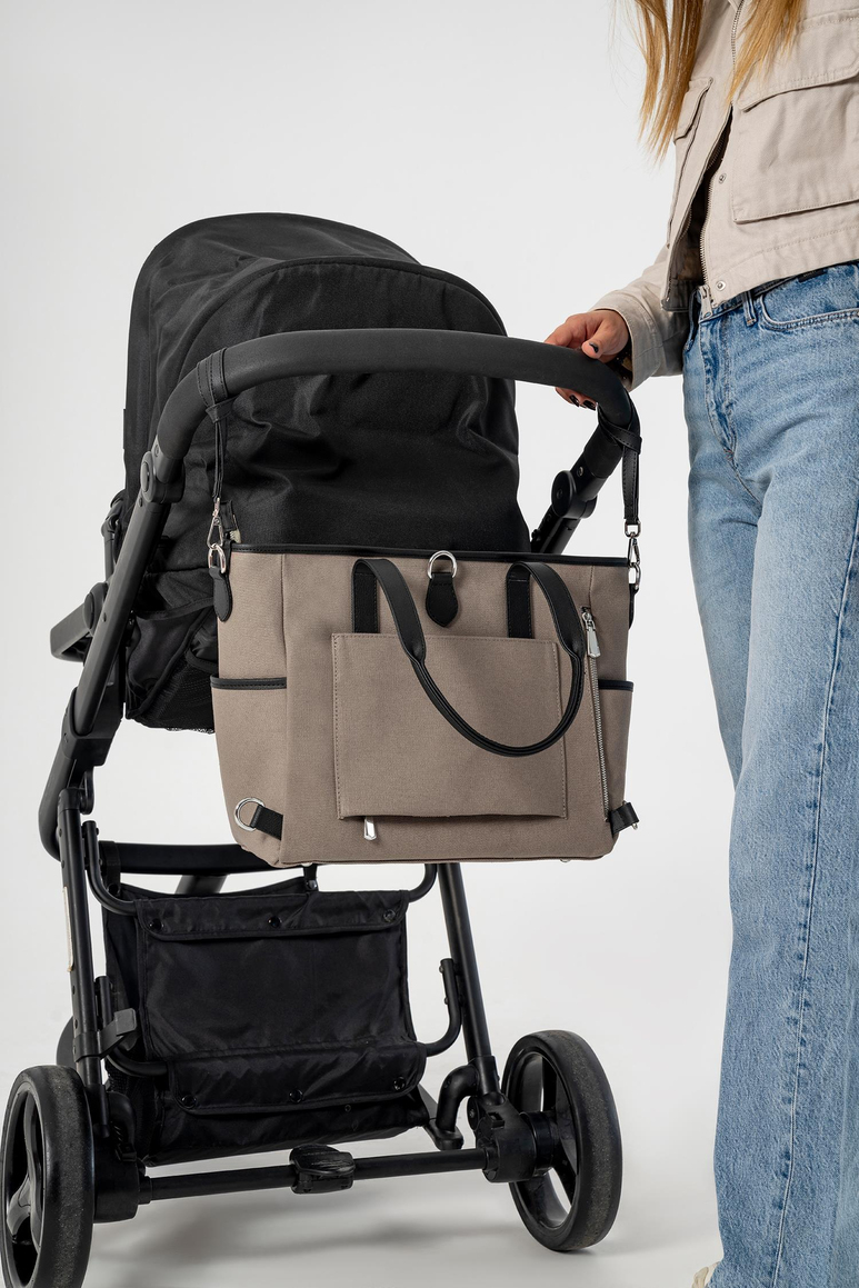 Luna Bebek Bakım Tote Omuz Çantası (Vegan Deri)