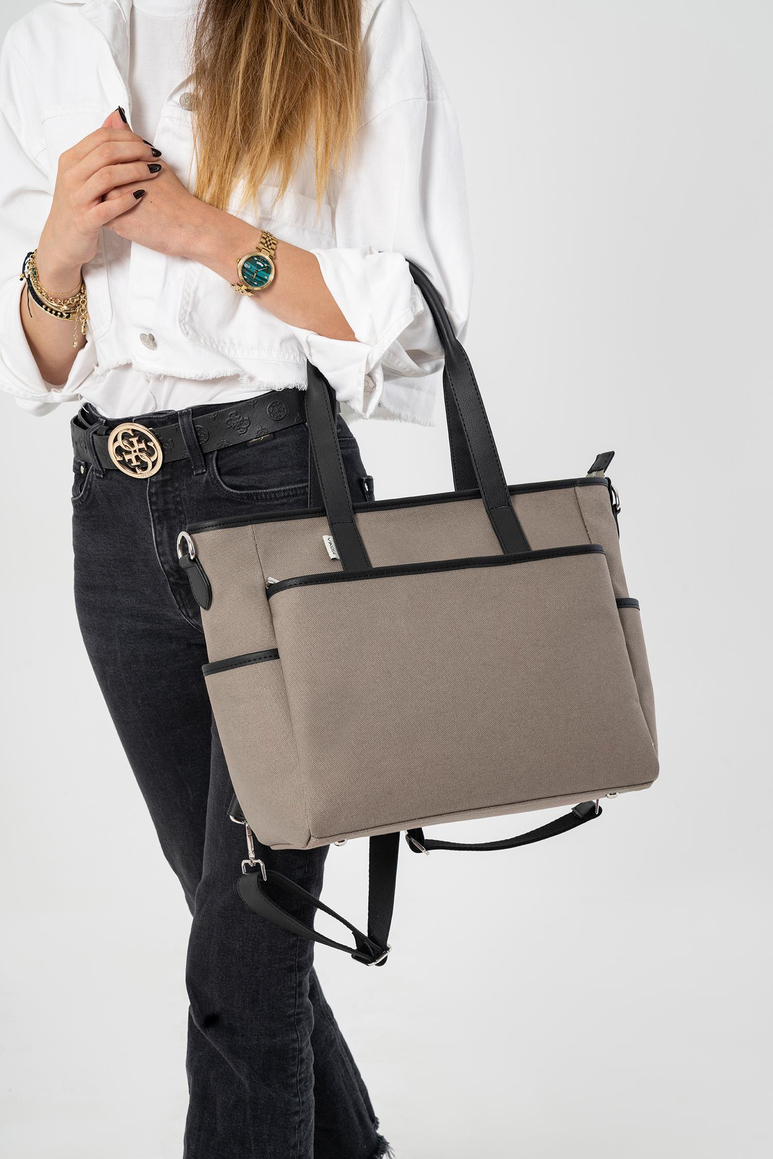 Luna Bebek Bakım Tote Omuz Çantası (Vegan Deri)