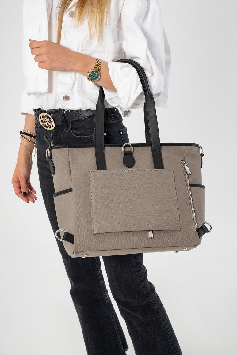 Luna Bebek Bakım Tote Omuz Çantası (Vegan Deri)