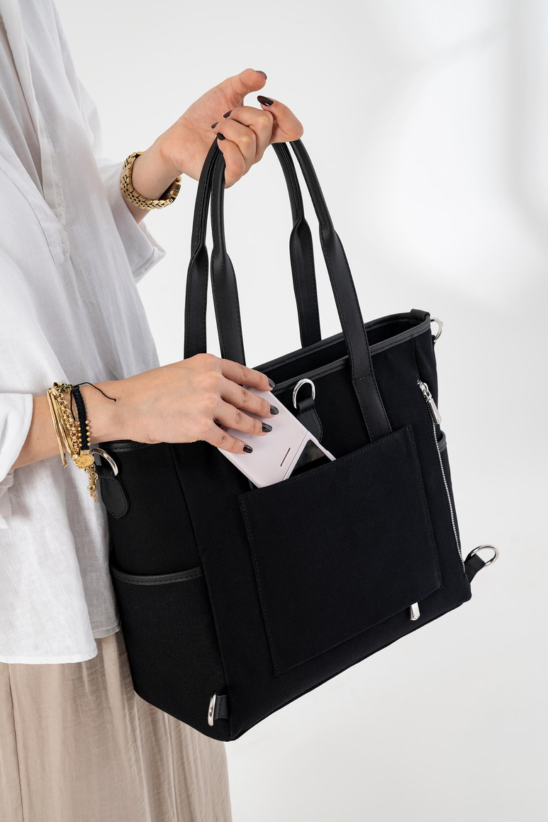 Luna Bebek Bakım Tote Omuz Çantası (Vegan Deri)