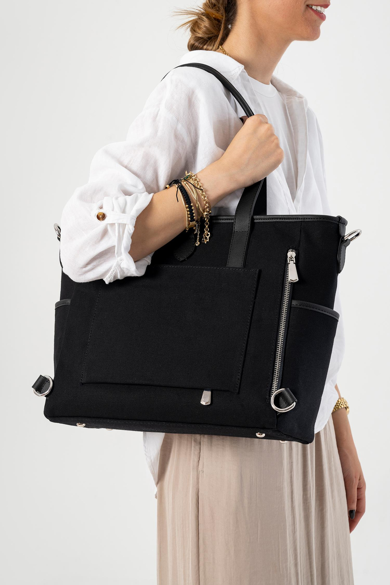 Luna Bebek Bakım Tote Omuz Çantası (Vegan Deri)