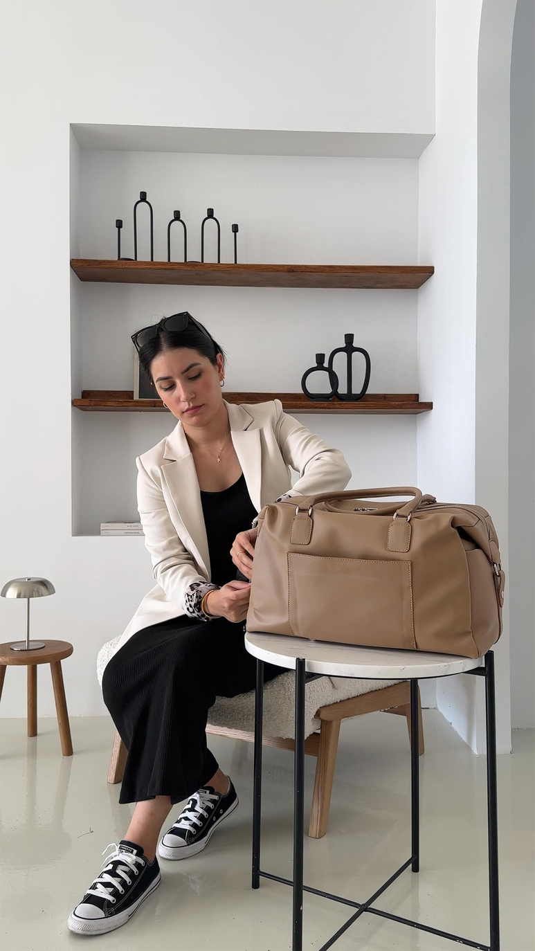 Oslo Bebek Bakım Seyahat Çantası Seti (Vegan Deri)