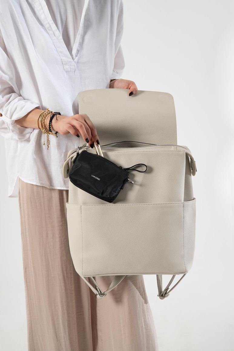 Safir Bebek Bakım Sırt Çantası Seti (Vegan Deri)