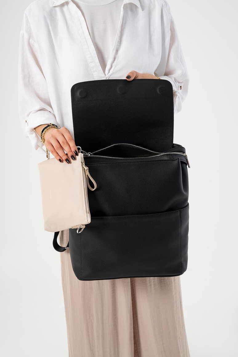 Safir Bebek Bakım Sırt Çantası Seti (Vegan Deri)