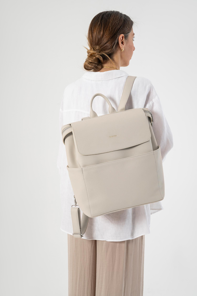 Safir Bebek Bakım Sırt Çantası Seti (Vegan Deri)