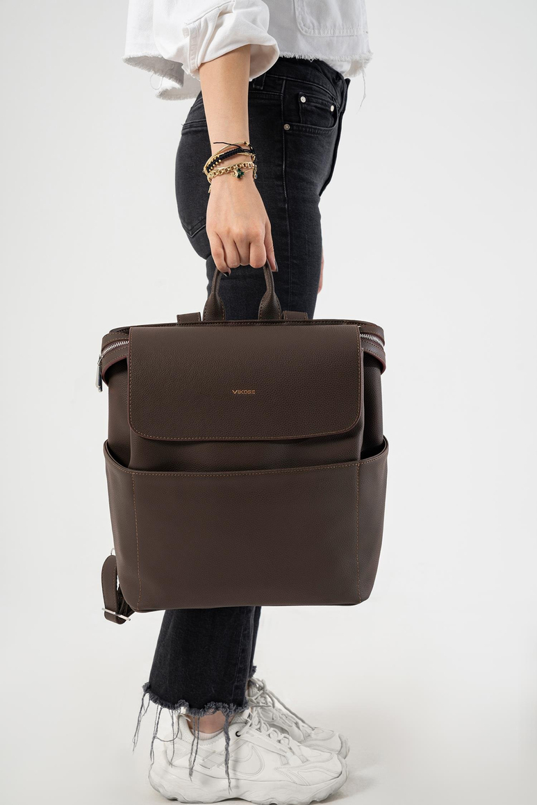 Safir Bebek Bakım Sırt Çantası Seti (Vegan Deri)