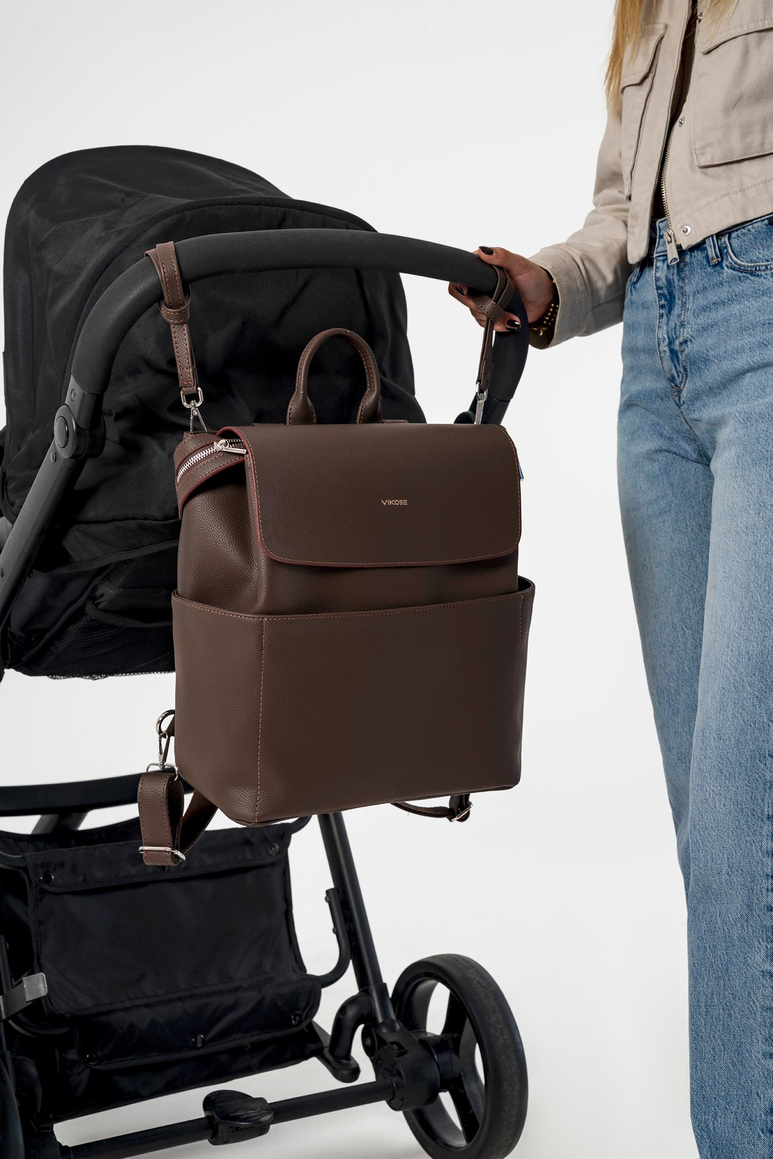 Safir Bebek Bakım Sırt Çantası  (Vegan Deri)