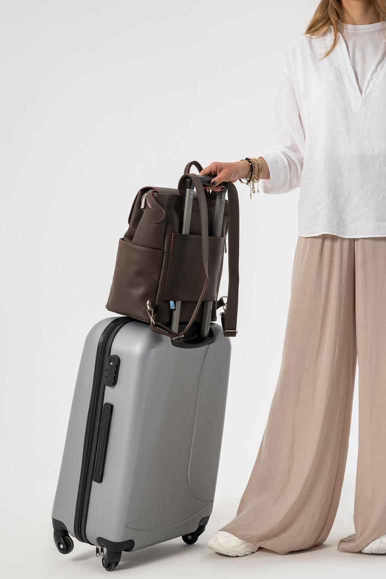 Safir Bebek Bakım Sırt Çantası  (Vegan Deri)