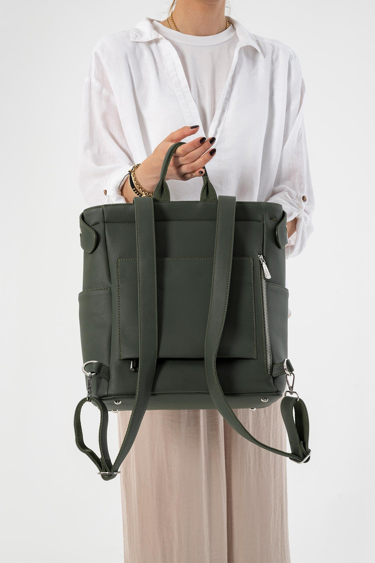 Safir Bebek Bakım Sırt Çantası (Vegan Deri)