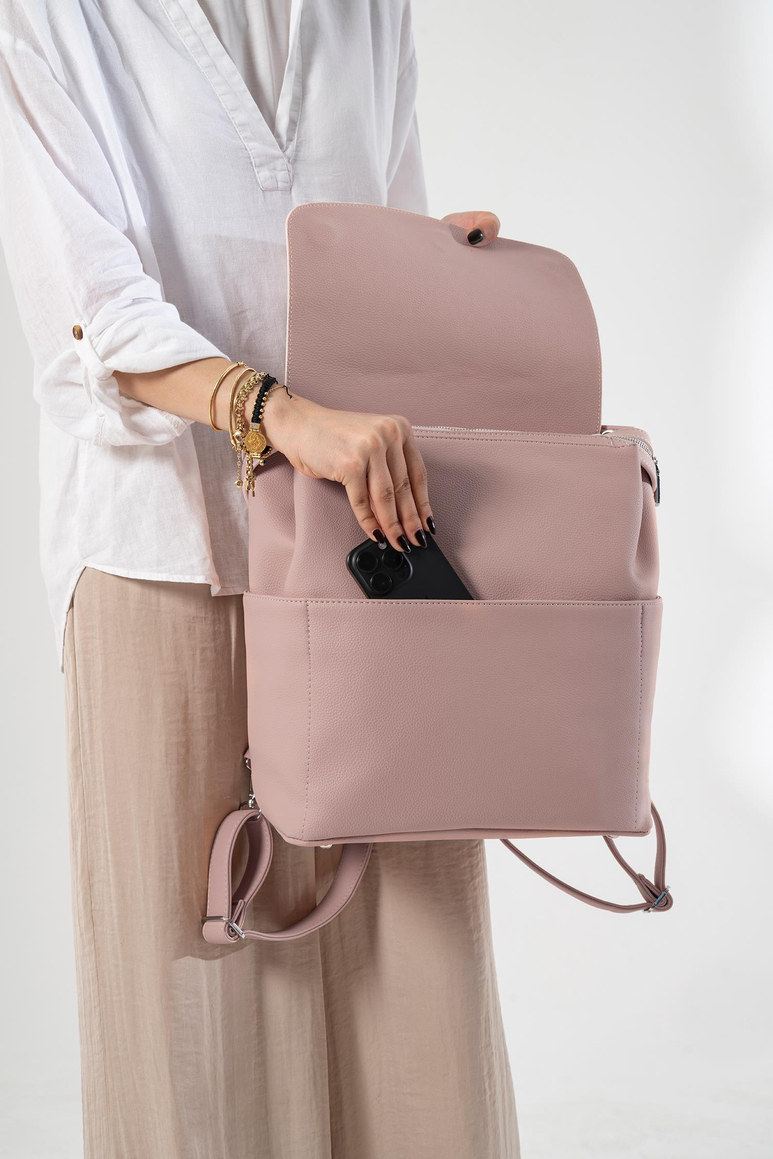 Safir Bebek Bakım Sırt Çantası (Vegan Deri)