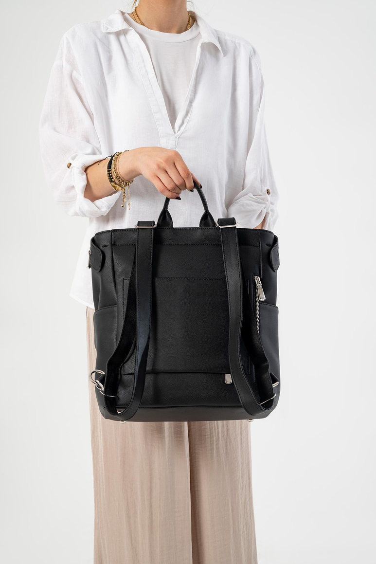 Safir Bebek Bakım Sırt Çantası (Vegan Deri)