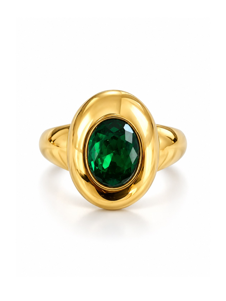 Çelik Emerald Spirit Yüzük