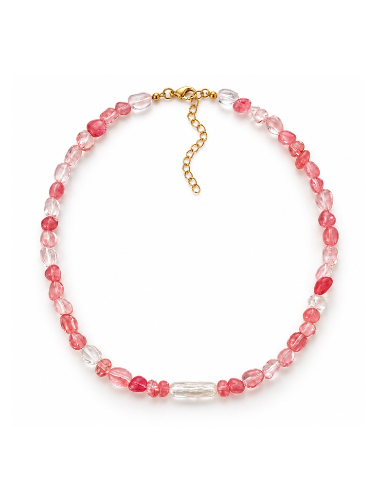 Rose Quartz Pearl Kolye