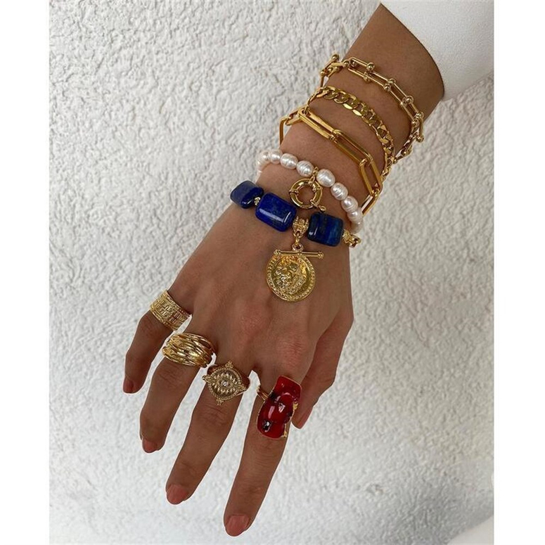 Tasarım Lapis Lazuli Chain Bileklik