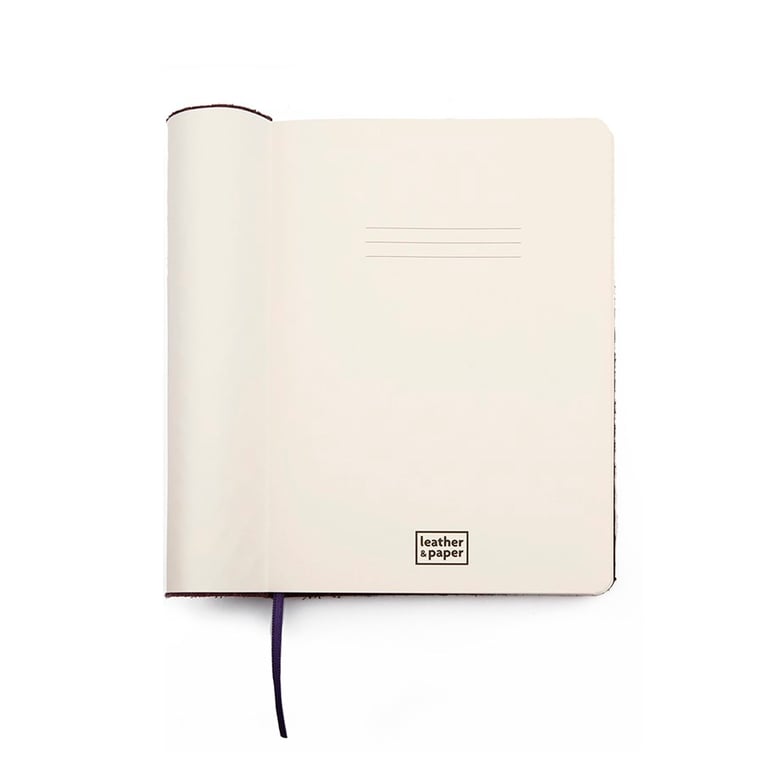 Orta Boy Açık Sarı Deri Defter 12 x 17 Çizgisiz