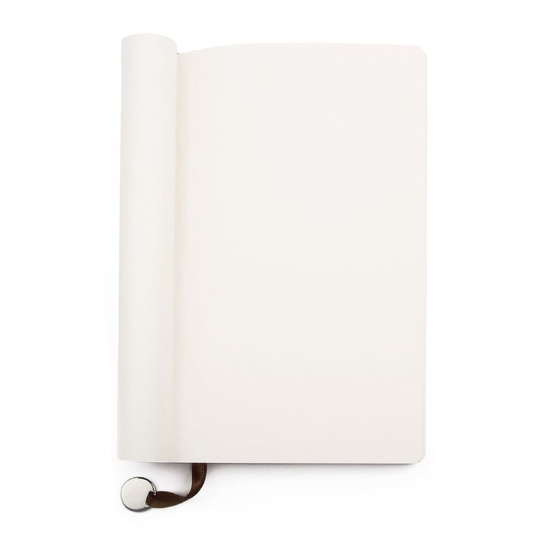 Büyük Boy Kahve Deri Defter 13 x 21 Çizgisiz 
