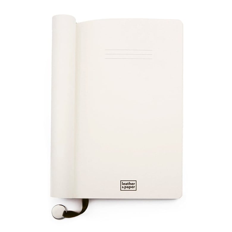 Büyük Boy Siyah Deri Defter 13 x 21 Çizgili