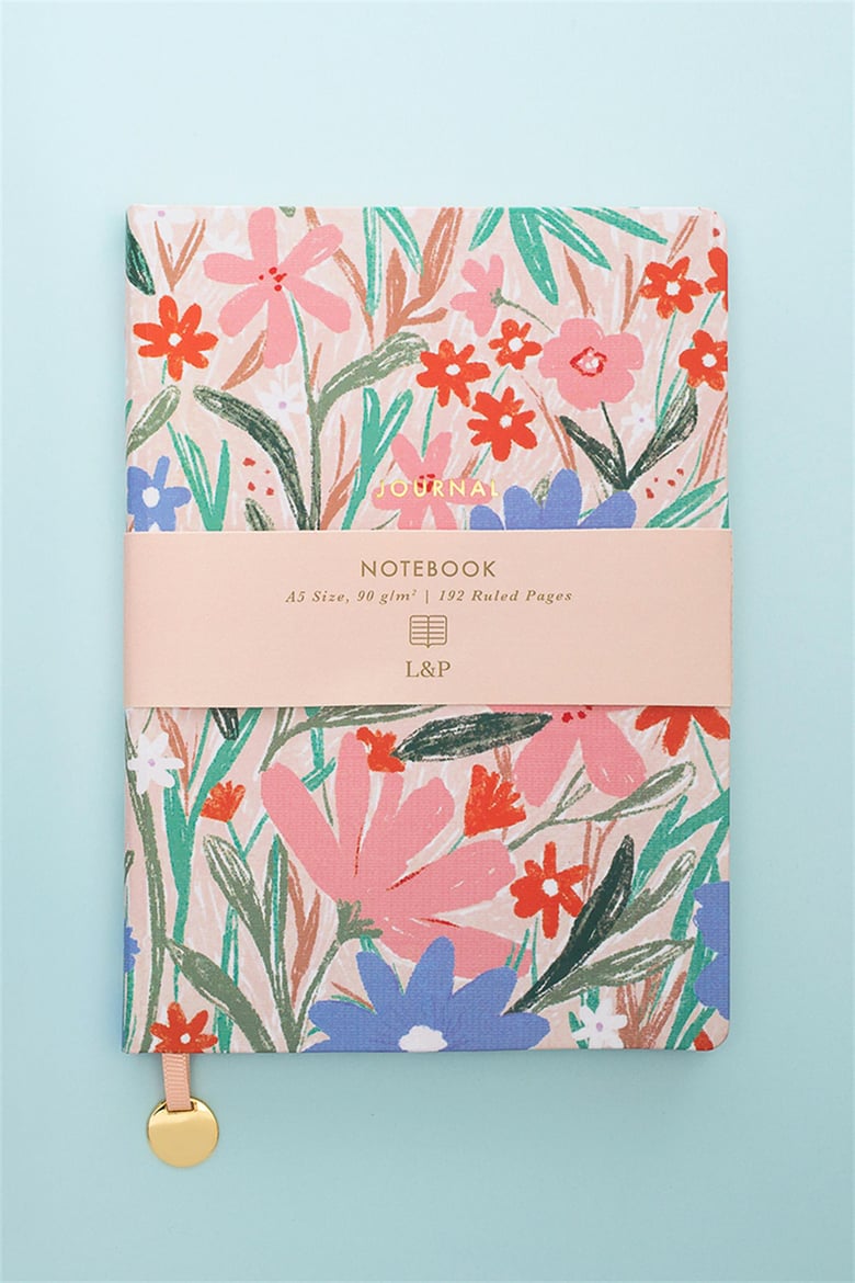 Daisy Dew Sert Kapak A5 Çizgili Defter 15 x 21 Bej