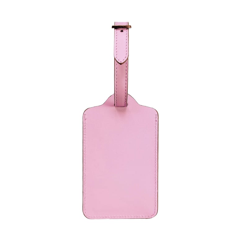 Deri Valiz Etiketi Açık Pembe