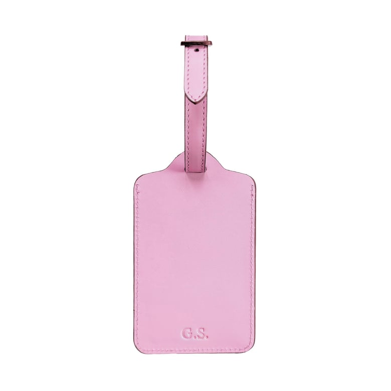 Deri Valiz Etiketi Açık Pembe