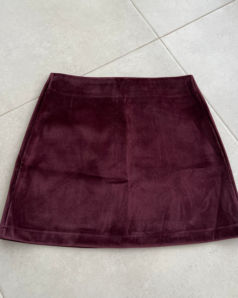 BORDO KADİFE ETEK