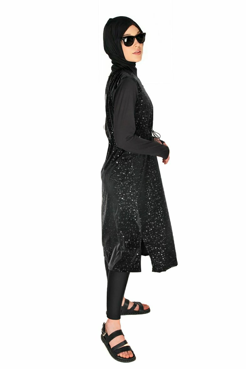 1. Kalite Veros Water Droplets Uzun Tesettür Mayo