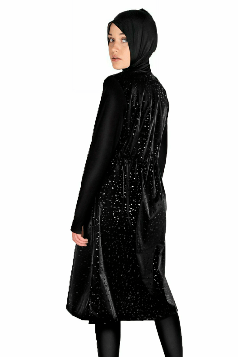 1. Kalite Veros Water Droplets Uzun Tesettür Mayo