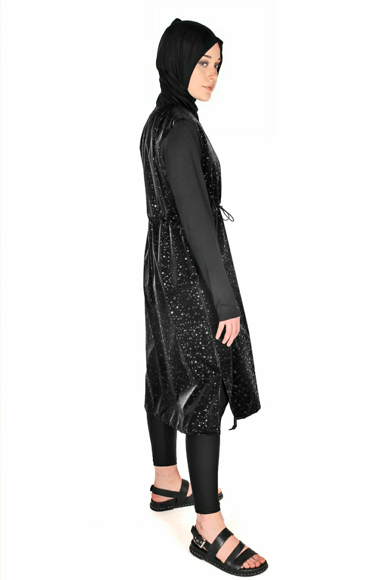 1. Kalite Veros Water Droplets Uzun Tesettür Mayo