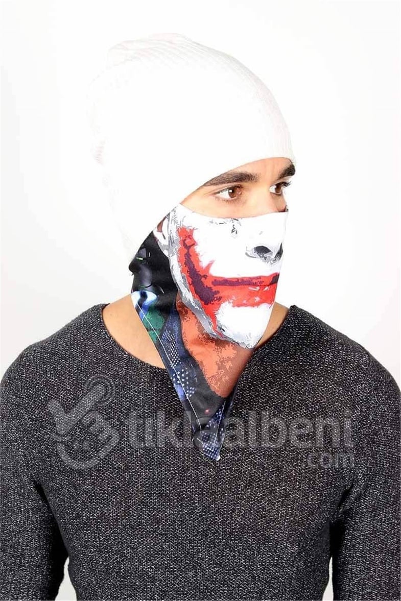 3D Joker Yüz Maskesi C5054 / Defalarca Yıkanabilir