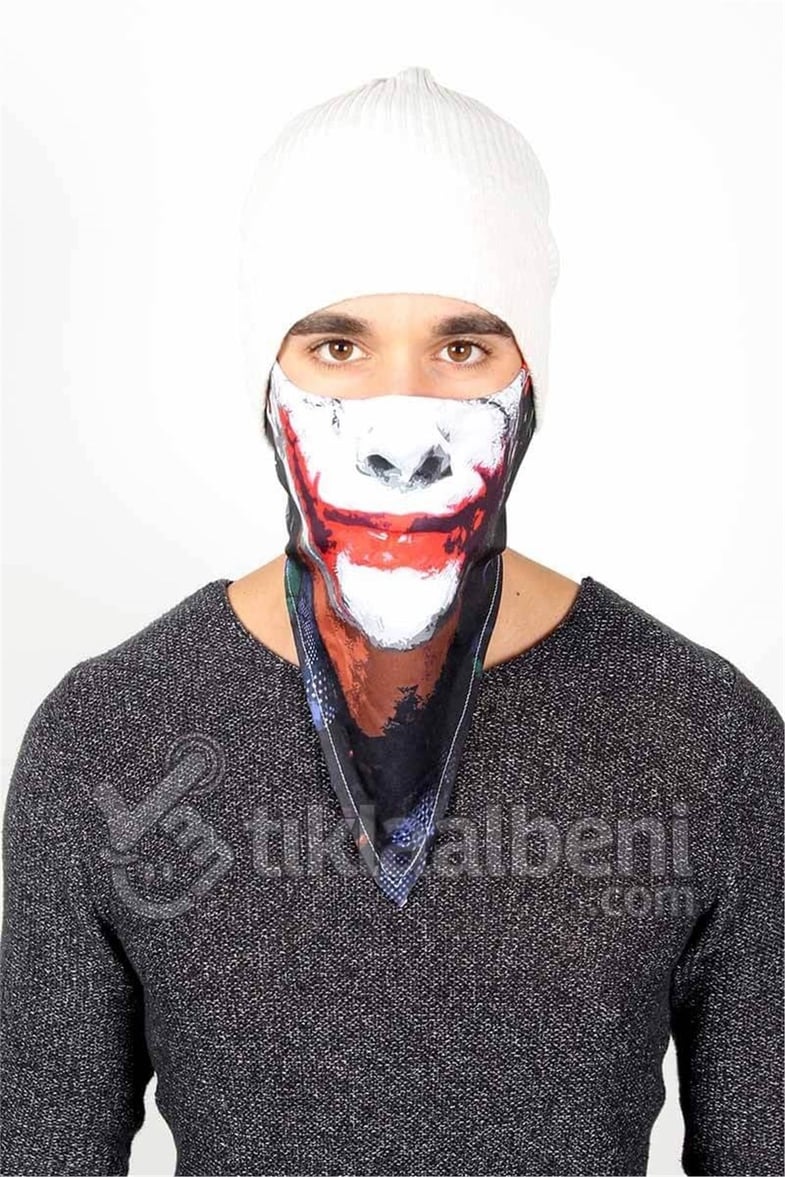 3D Joker Yüz Maskesi C5054 / Defalarca Yıkanabilir