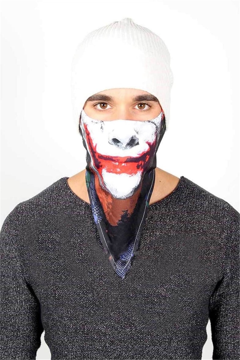 3D Joker Yüz Maskesi C5054 / Defalarca Yıkanabilir