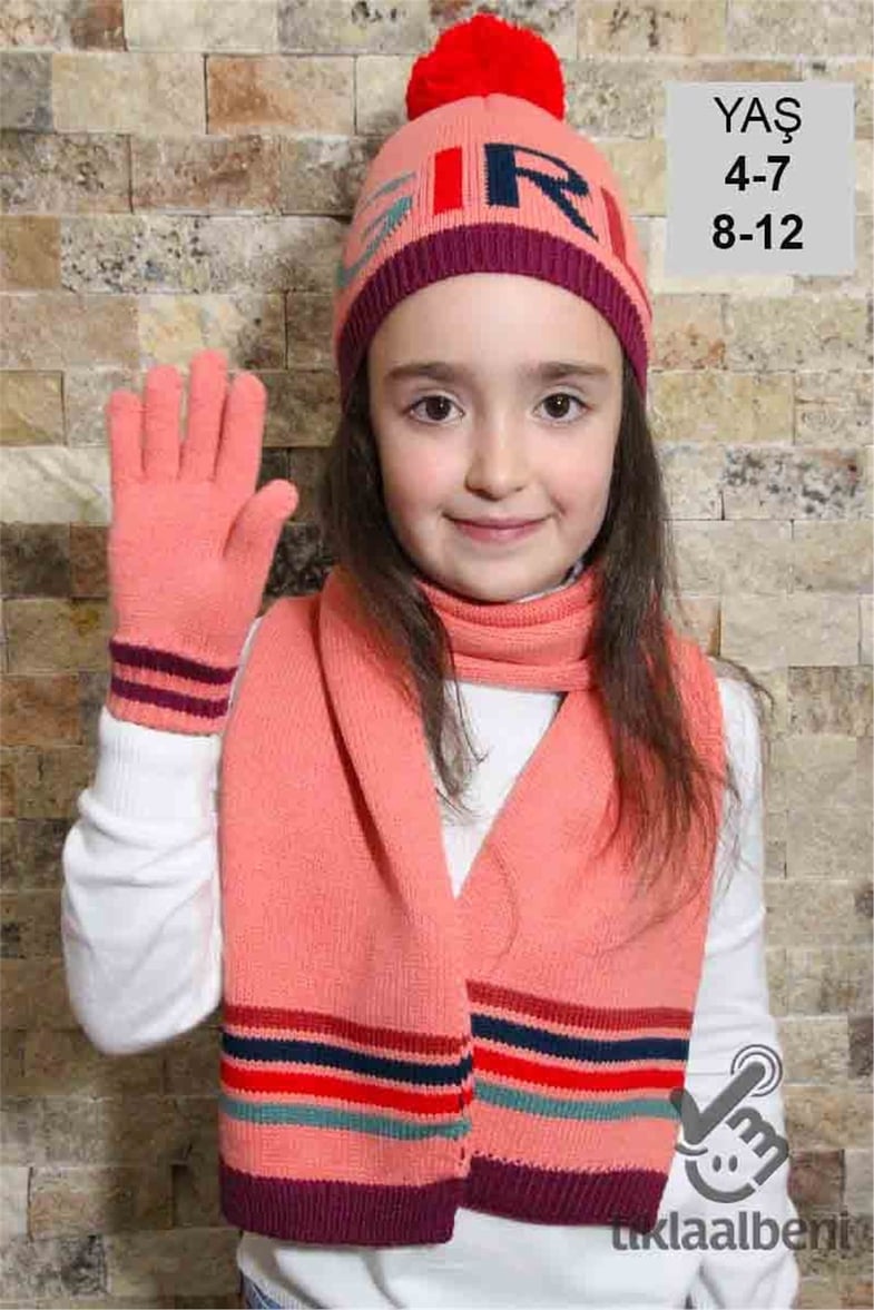 Kız - Erkek Çocuk Atkı Bere Eldiven Takım - Fonem 15094