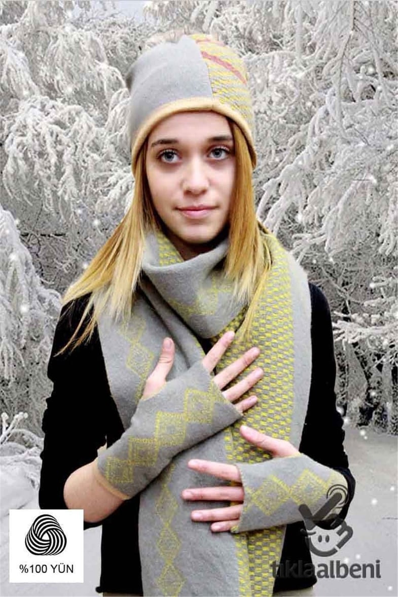 Fonem Julia Yün Atkı Bere Eldiven Takım - 13066