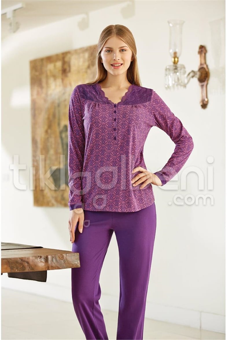 Eros ESK 2518 Gömlek Pijama Takımı