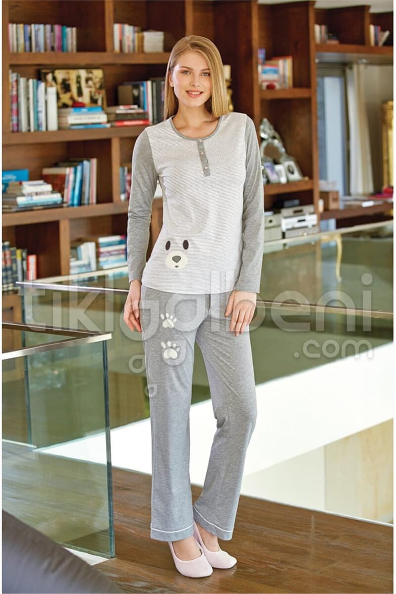 Eros ESK 2536 O Patlı Ringel Pijama Takımı