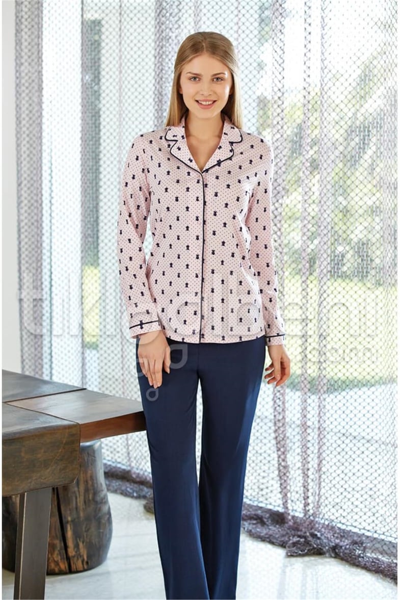 Eros ESK 2524 Gömlek Pijama Takımı