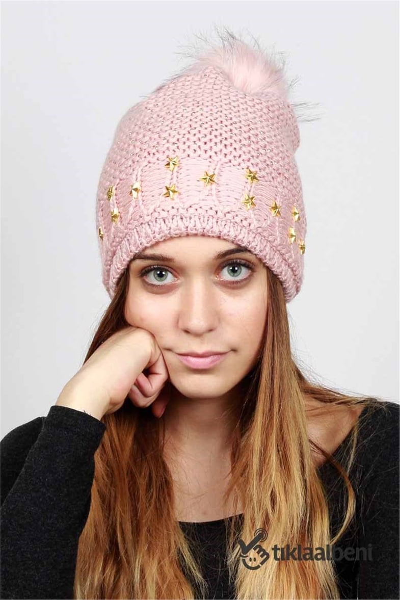 Altın yıldız Bere 12509 Pembe