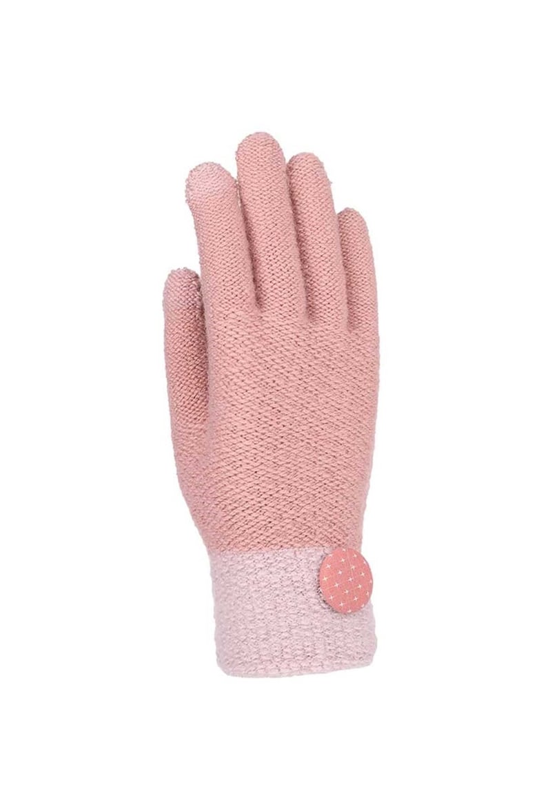 Bayan Örme Eldiven 84401-2 - Açık Pembe