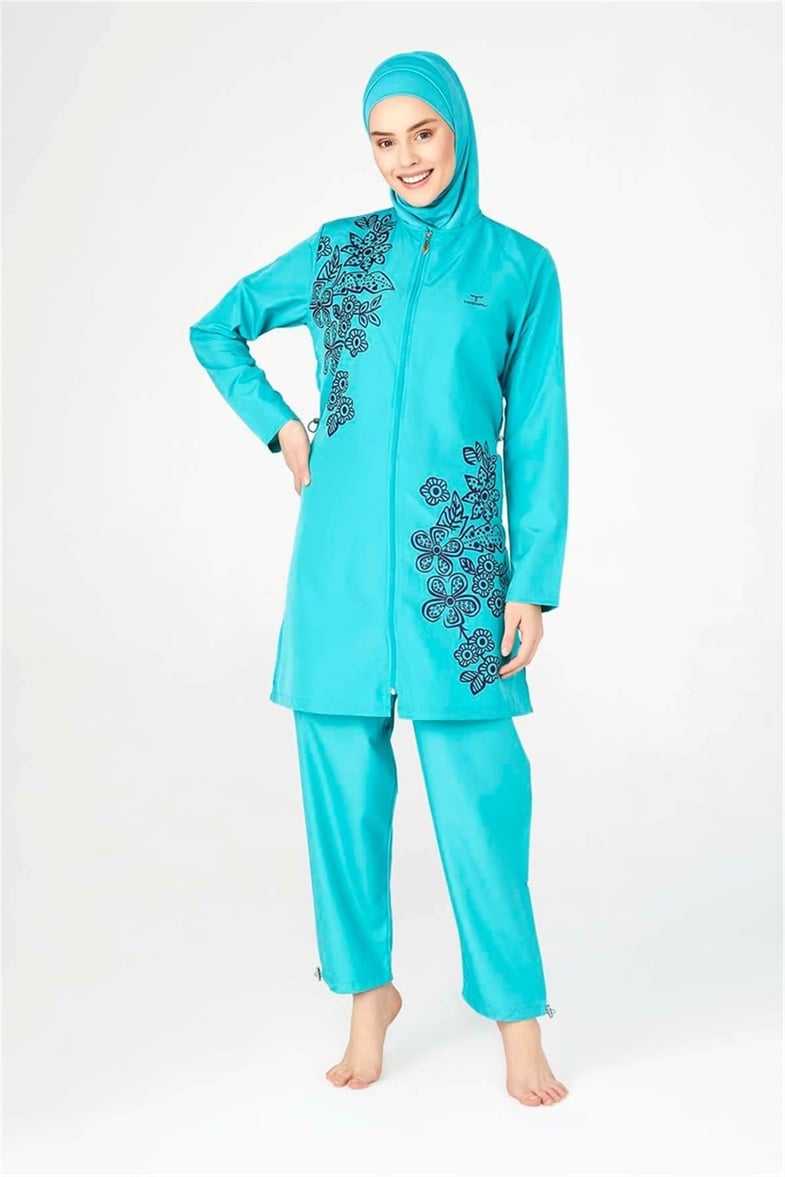 Eşarplı Tam Kapalı Tesettür Mayo T0433