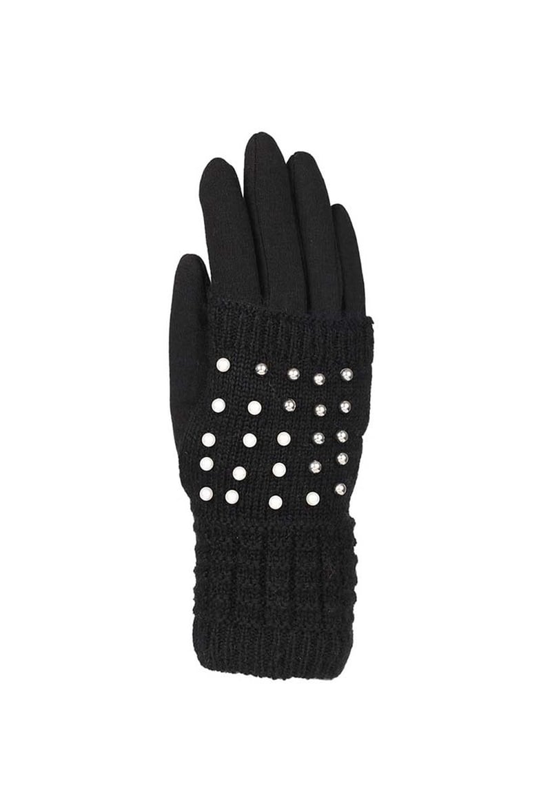 Çift Katlı Bayan Eldiven 82601-2 - Siyah 