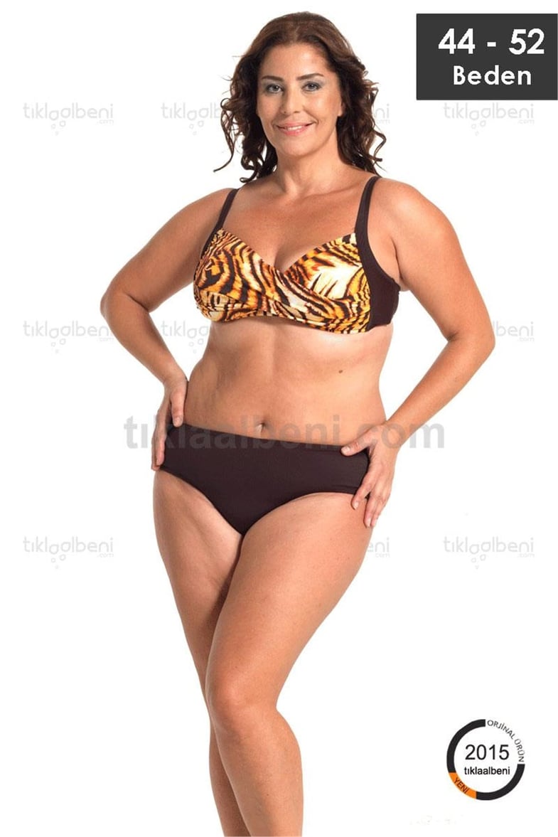 Armes Büyük Beden Dönmeli Bikini Sarı