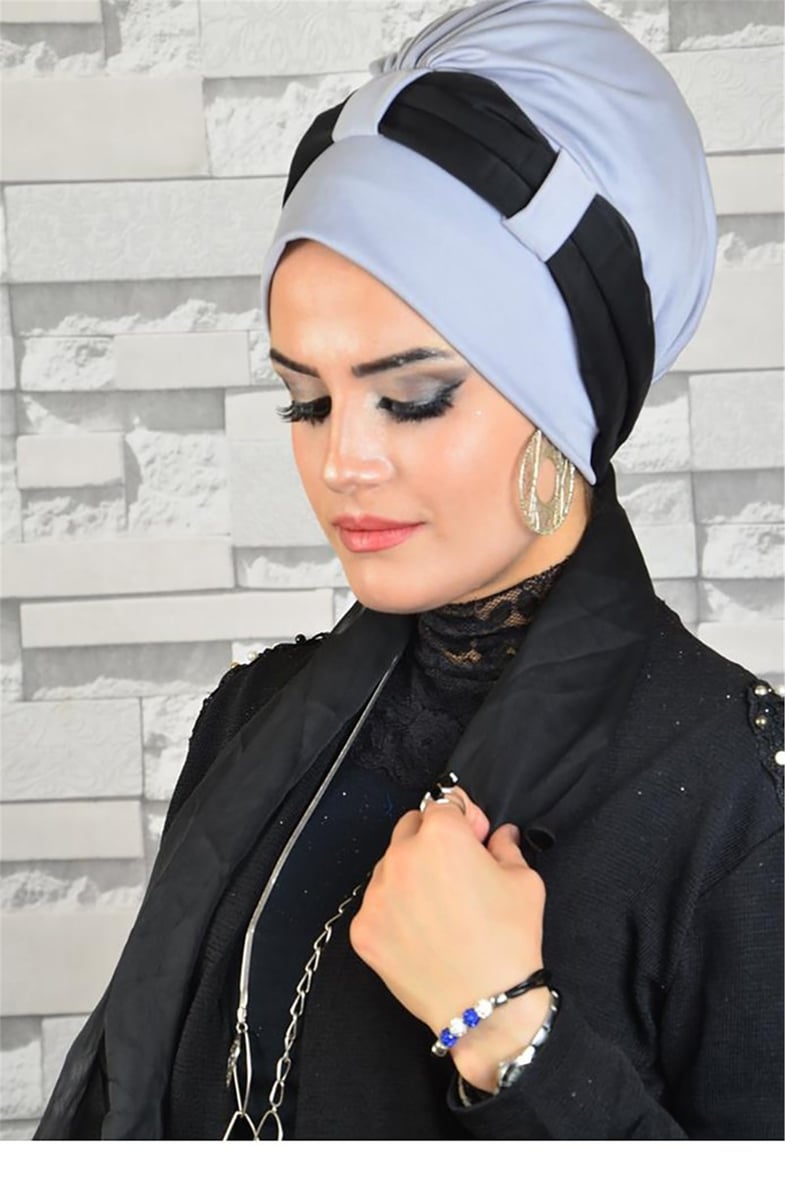 Hazır Gri Fularlı  Bone tb2037