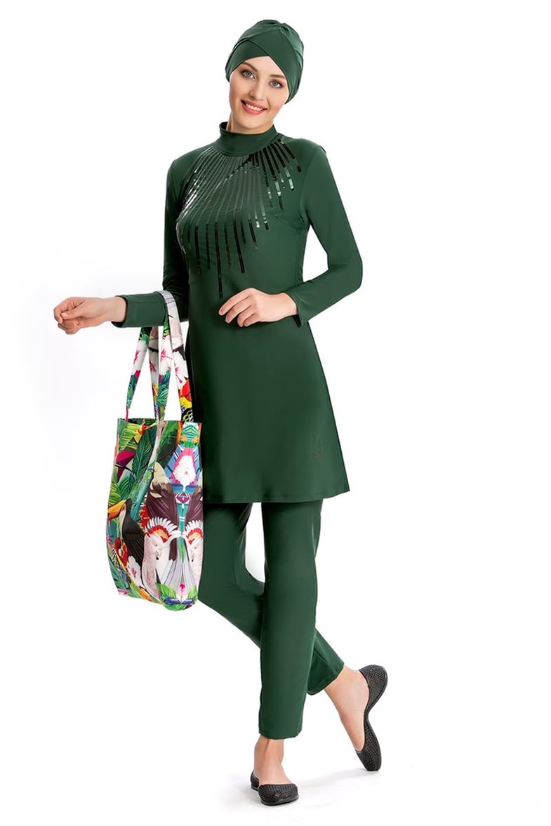Orjinal Tesettür Mayo Haşema Armes Olivia 3208403 - Yeşil