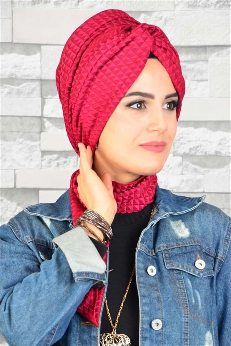 Piliseli Zincir Bandana Pratik Bone Şal BN044