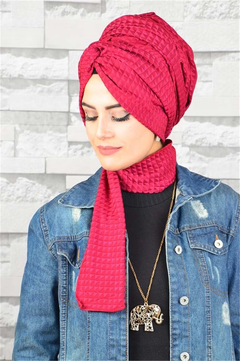 Piliseli Zincir Bandana Pratik Bone Şal BN044