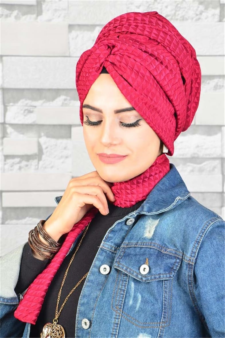 Piliseli Zincir Bandana Pratik Bone Şal BN044