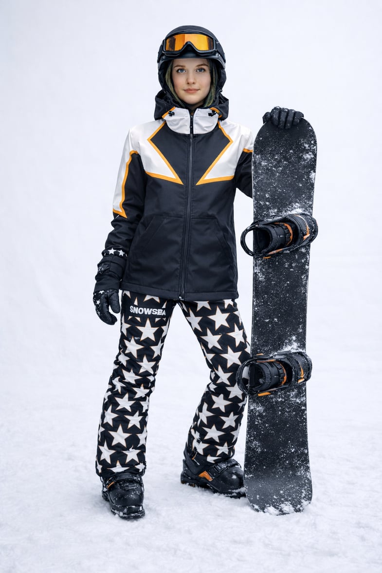 Ski Star Kadın Kayak Mont ve Pantolon Takımı, Snowboard Görünüm