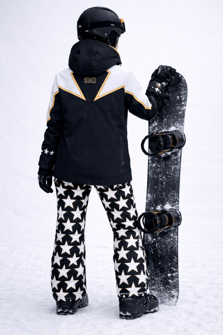 Ski Star Kadın Kayak Mont ve Pantolon Takımı, Snowboard Arka Görünüm